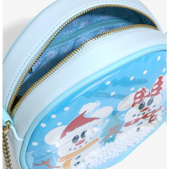 🎊Loungefly Minnie & Mickey Snow Globe mini backpack - Picture 4 of 9
